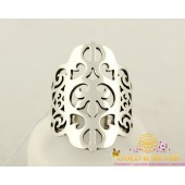 Серебряное женское кольцо без камней 1345